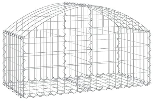 vidaXL Cesto Gabbione ad Arco 100x50x40/60 cm Ferro Zincato
