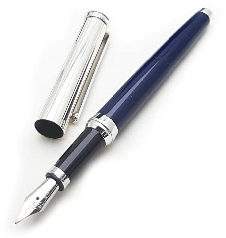 Generico Füllfederhalter aus massivem Silber 925/1000 fein veredelt mit Gravur und edler Handlackierung