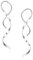 peiyee Spiral Ohrringe Damen, Lange Spiral Ohrringe Silber, Spiraldraht Welle Ohringe für Freundin, Mutter,Schwester,Muttertag,Weihnachten Oder Geburtstagsgeschenk (Silber)