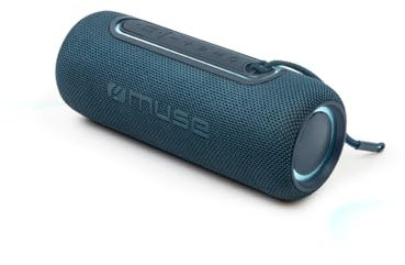 M-780 BTB. Altavoz Bluetooth con Luces de Color, soporta sapilcaduras de Agua. Potencia de Salida 20W. Color Azul