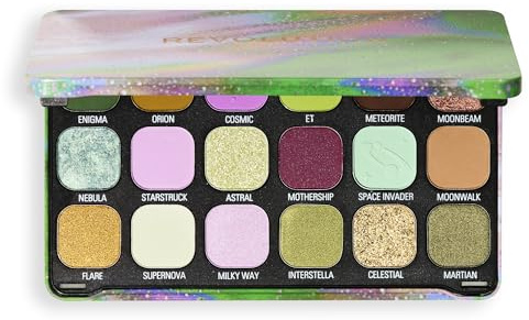 Revolution Beauty, Forever Flawless Lidschattenpalette, 18 Hochpigmentierte Matt- & Schimmertöne, Vegan & Ohne Tierversuche, Astro Nova