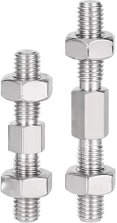 Barra filettata con sinistra/destra, Bulloni a doppia testa con filettatura sinistra destra in acciaio inossidabile 304 da M3 a M16 assortimento di dadi(M3x80mm)