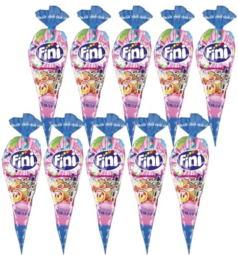 iChuches - Pack de Bolsas Cono de Chuches de 70g. por Unidad (10, 20 y 30 Unidades) – Surtido de Golosinas Sin Gluten, Formato Individual para Fiestas Infantiles, Cumpleaños (Pack 10 conos x 70 g)