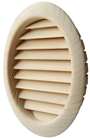 La ventilación lgrs125p-y Rejilla Madera Redondo Empotrable, pino rojo, 130 mm