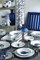 Marine Nautical - Juego de vajilla de porcelana de 24 piezas, fabricado en Turquía, servicio para 6, temática de peces