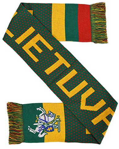 Lietuva Litauen fotboll stickad halsduk