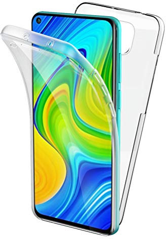 Max Power Digital Funda 360º para móvil Xiaomi Redmi Note 9 Silicona Transparente - Carcasa Resistente Full Body Delantera y Trasera Doble Cara Completa Entera (Xiaomi Redmi Note 9)