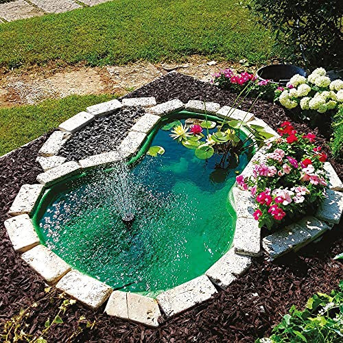 Laghetto Da Giardino Kit Mod. Bracciano + Filtro Interno Ecopond 2 Stagno Artificiale Pompa Inclusa Vasca Preformata 220 Lt Pesci Piante acquatiche