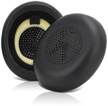 Passend für Evolve2 65 Ersatz-Ohrpolster Kopfhörer-Ohrpolster Professionelles Protein-Leder-Ersatz-Ohrpolster-Kissen Passend für Elite 45H Kopfhörer Schwarz (Schwarz)
