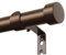 KAMANINA Bastone per Tenda Bronzo, Bastone Tenda Estensibile 80 a 148 cm, Bastoni per Tende per Interni 25 mm Di Diametro con Coperchio e Staffe Set, per Camera Da Letto, Soggiorno