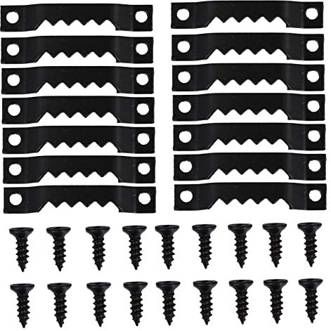 DIYEAH Kit De Suspension En Acier Amovible Pour Cadres 200 Pièces Crochet De Montage Pour Cadres Crochet En Fer Noir