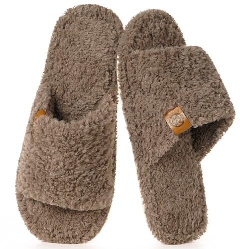 Dokela Pantofole Peluche Invernal Donna Uomo | Suola memory foam,comode e morbide,suola antiscivolo,design moda, uso interno ed esterno