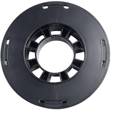 Enrouleur de câble vide en plastique pour ranger des lumières de Noël, des fils, des cordes, des câbles Ethernet ou audio, 150 mm de diamètre, noir, bobine portable légère pour organiser et emballer