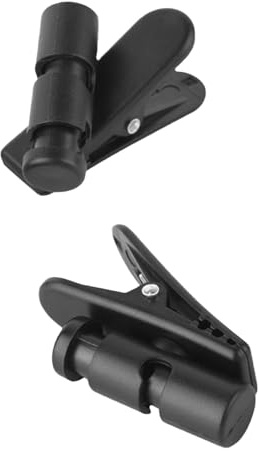 OSALADI 2 Pinzas para Auriculares Negras, Clips Organizadores de Cables para Auriculares y Micrófonos, Accesorios Sencillos para Fijación de Cables en Collar, Uso en Música y Grabación