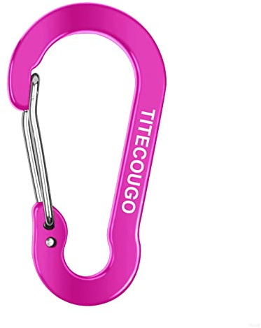 TITECOUGO Ultra-Light Nonlocking Carabiner, Aluminum Alloy D-Ring High Strength Key Chain Clip Hook