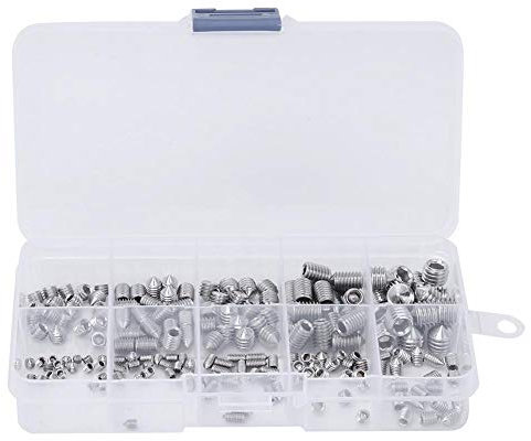 Vis sans Tête, 200Pcs Vis sans Tête Cone Point Hex Socket Inox pour Instruments de Précision M3/M4/M5/M6/M8 Utilisés dans Divers Instruments de Précision