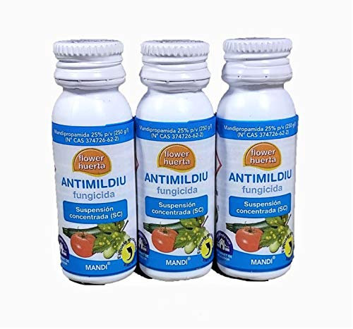 Todo Cultivo Fungicida Anti mildiu mandipropamida 25%. Tratamiento válido para 45 litros de Agua (3 envases de 8 CC.)