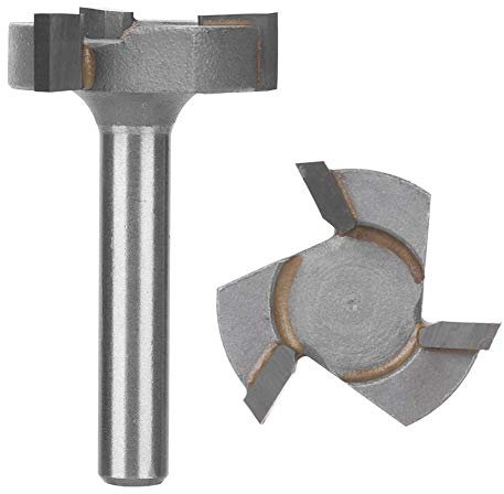 Fresa CNC per Spoilboard Surfacing, Gambo 0,3 Pollici, Taglio 1 Pollice a 3 Lame Tipo T per Lavorazione del Legno 6mm