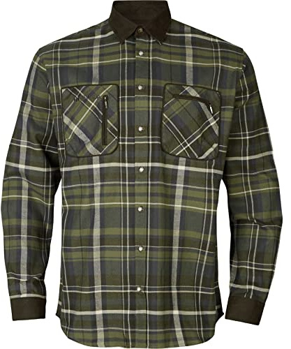 Härkila | Pajala Chemise | Vêtements & Équipement de Chasse pour Professionnels | Design Scandinave Haut de Gamme Durable | Olive Check, XL