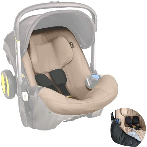Ukje Bezug kompatibel mit Doona-Autositz-Kinderwagen – Kindersitzbezug – Baby-Autostuhlbezug – Kleinkind-Kinderwagen-Schutzeinlage –Neugeborenen-Autositz-Zubehör (Beiger Sand)