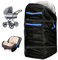 LIHAO Transporttasche Kinderwagen Flugzeug 120x61x46cm Gate Check Reisetasche Wasserdicht 720D Kinderwagen Abdeckung Aufbewahrungstasche Schutzhülle für Kinderwagen Buggy Kindersitz Autositz