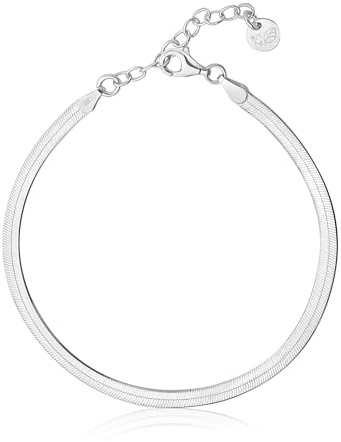 Mary & Jules armband dam silver i 925 sterlingsilver, armkedja dam av återvunnet silver, armband silver, presenter till kvinnor och flickor, hudvänlig, [16, 19] cm, Sterlingsilver