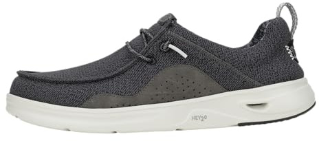 HEYDUDE Wally Hey2O Mesh Black/Monument Grey Size 10, Men’s Shoes, Men's Slip-on Loafers, Comfortable & Light-Weight