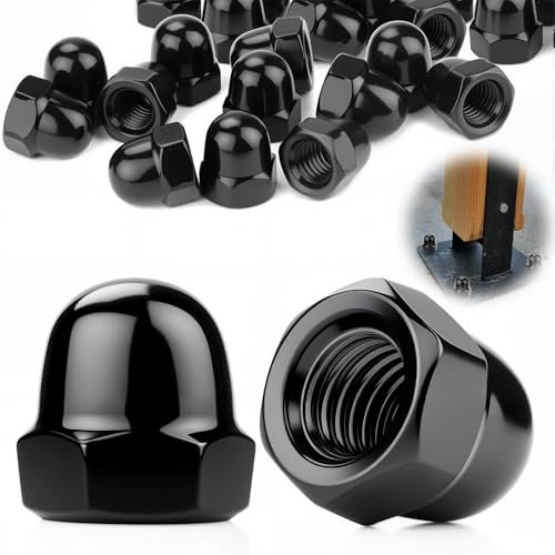SWTYExt M4 Ecrou Borgne 30 Pièces Ecrous Borgne Hexagonal en Acier Inoxydable A2 V2A Conforme à Norme DIN 1587 Cache Ecrou Noir pour Inox Vis Boulons Filetés Tiges Filetées