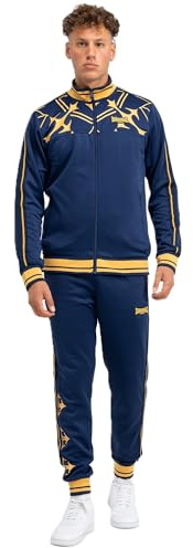Lonsdale Monumental Traje, Azul Marino/Dorado, L Hombres