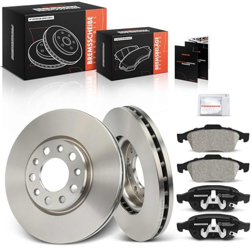 Frankberg Set freni incl. 2x Dischi Freno + 4x Pastiglie dei Freni Anteriore Compatibile con 500X 334 Renegade SUV B1 BU BV Replace# 77367369,77368048