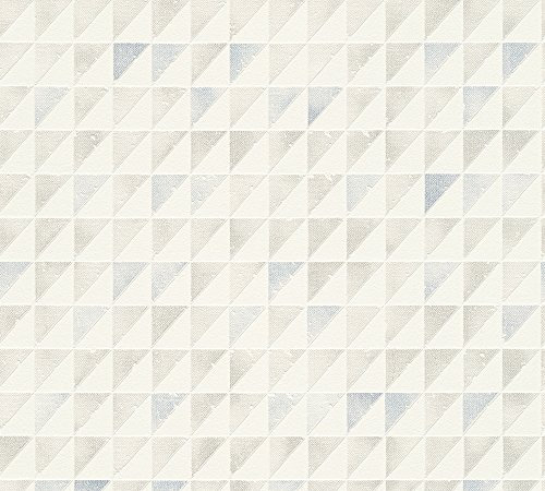 Livingwalls Vliestapete Graphic & Colours Tapete grafisch 10,05 m x 0,53 m blau grau weiߟ Made in Germany 324561 32456-1