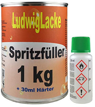 Ludwig Lacke Apprêt 1 kg pour peinture de voiture pour pistolet à peinture
