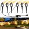 APONUO LED Gartenbeleuchtung, Außenleuchten Netzbetriebene 23m 27V Niederspannungs-Pfad Strahler mit Adapter IP67 Wasserdicht für Garten Hof Terrasse Bäume Rasen(Warmweiß, 6er Pack)