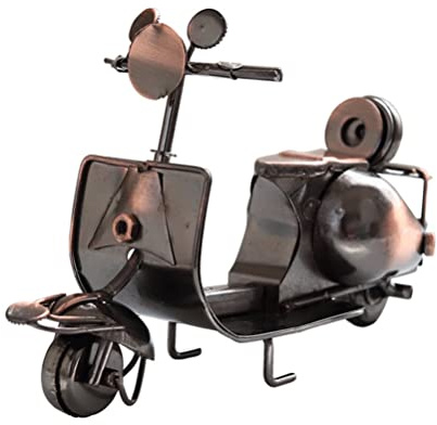PRETYZOOM Retro Iron Motorcycle Model 4.92In Desktop Decoration Vintage Motorbike Ornament Unique Gift for Motorcycle Lovers Home Office Bar