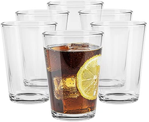 TREND FOR HOME Wassergläser 6 Stück Kleine Cocktailgläser 260 ml Kleine Trinkgläser Set Mojito Gläser Longdrink Gläser Wassergläser Spülmaschinenfestes Glas, Viggo