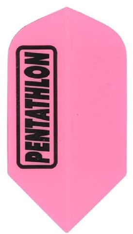 US Darts 3 Sets (9 Flights) Pentathlon Pink Solid Color Slim Dart Flights - 100 Micron - Ex-Tough #49