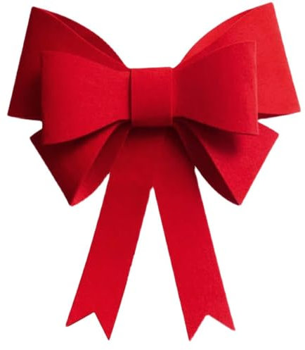 Wambere 6 Stück Rot Schleifen Zierschleife Hochzeitsschleife Geschenkschleife Weihnachtsschleife Weihnachtsbaumschleife für Hochzeit Weihnachten Party Vorhänge Tür Wand Dekoration,30×27cm