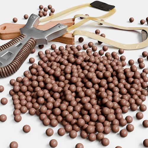 Giklux 800 Stück Munizioni per Fionda 9mm, Palline di Argilla per Fionda Professionale per Caccia, Fionda per Adulti, Elastico, Sportiva, Palline, Munizioni