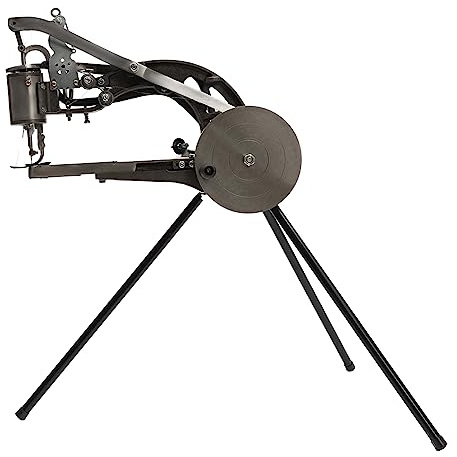 Máquina de coser de cuero, máquina de coser a mano 360°, máquina de coser de piel, fácil montaje, adecuada para zapatos de goma, paños de lona