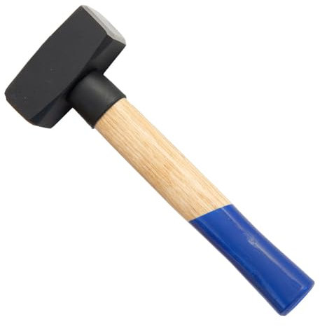 Labor Mazzetta da Muratore 1000g con Manico Passante in Legno – Testa in Acciaio Forgiato e Temprato