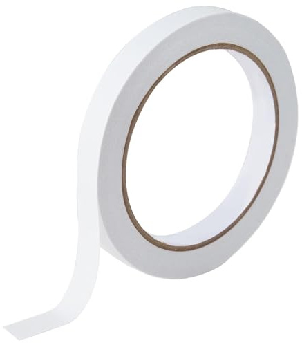 Teouuas Cinta de Tela de Doble Cara, 1.2 cm × 50 m Cinta Termoadhesiva, Cintas de Dobladillo de Tela Adhesiva Transparente Sin Costura, para Ropa, Pantalones, Vestido
