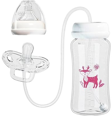 Biberon Anti Coliche A Mani Libere, Biberons Latte Ciuccio Flusso Rapido Regolabile Con Cannuccia Tettarella, Succhiotto E Biberon Per Bambini, Per Viaggi All'aperto Asilo Campeggio Picnic