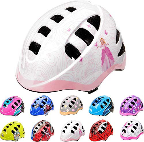 meteor® Kinderfahrradhelm Sicherer Fahrradhelm Kinder-Helm rollerhelm mädchen kinderfahrradhelm für Mountainbike Inliner skaterhelm BMX fahradhelm Scooter Jungen Bike Helmet SIZE: S 48 bis 52 cm 210 g