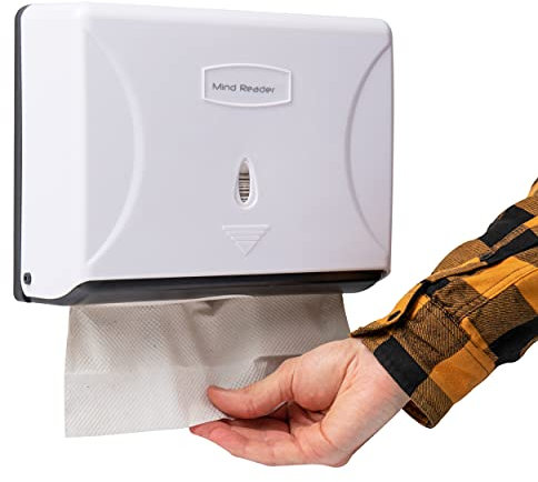 Mind Reader Distributeur de serviettes en papier multifonction Forme carrée blanc