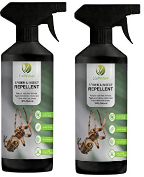 2X 500ml Natural Strong Spider and Crawling Insect Repellent Spray - for Home, Indoors & Outdoors - Peppermint Oil Alternative to Spider Killer Spray, Spider Trap New Crawling Insect Formula