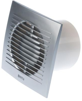 LIRAST Diameter 100 mm Silver Bathroom Fan - Fan for Efficient Ventilation in the Bathroom Kitchen Toilet