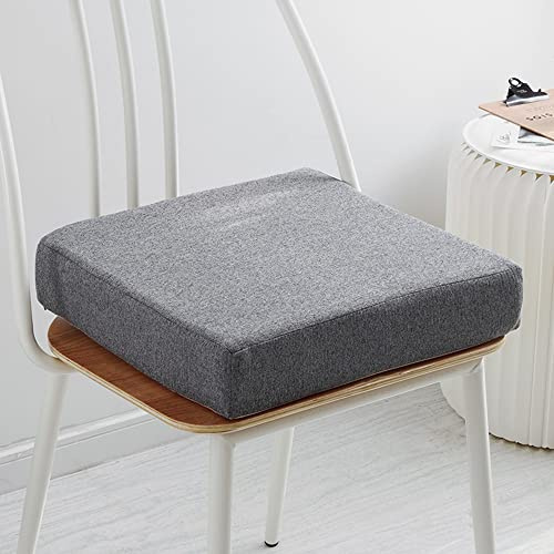 LegendTech Memory Foam Chair Pad Removable 5/8cm Thick Chair Cushion 40/45/50cm Luxury Large Seat Pads Non Slip Seat Cushion for Dining Chair Garden Office Kitchen Chair,45x45x5cm,Dark Grey