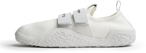 Zapatos de levantamiento de tierra - Zapatos de levantamiento de pesas - Calzado Deadlift, Squat, Fitness, Cross-Trainer Descalzo - Permitido en competición, blanco, 45 EU