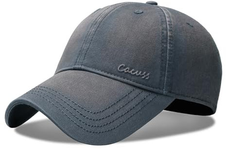 CACUSS Baumwolle Baseballkappe Herren Baseball Cap Unisex Mütze Verstellbar für Draussen Sport