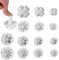 Cookie Cutters Fondant Stamps 17 Pcs, Pop Out Cookie Cutter for Kids, Icing Cutters Safe Kitchen Baking Tools for Making Fondant Cake Decor on Christmas Wedding Birthday Party (All-Flower 14PC)